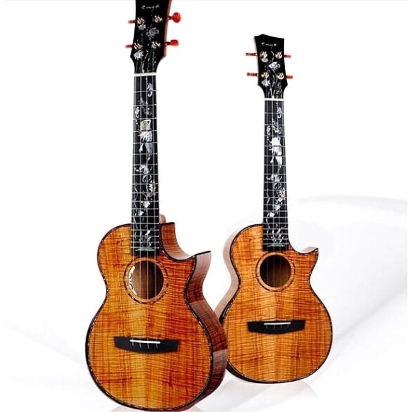 新しいエンヤ A8 手作りウクレレピックアップとショーのため 10 年 5a ハワイ Koa 4 文字列ミニギター楽器 Flower 26インチ Nmf001 Tbirds 通販 Yahoo ショッピング