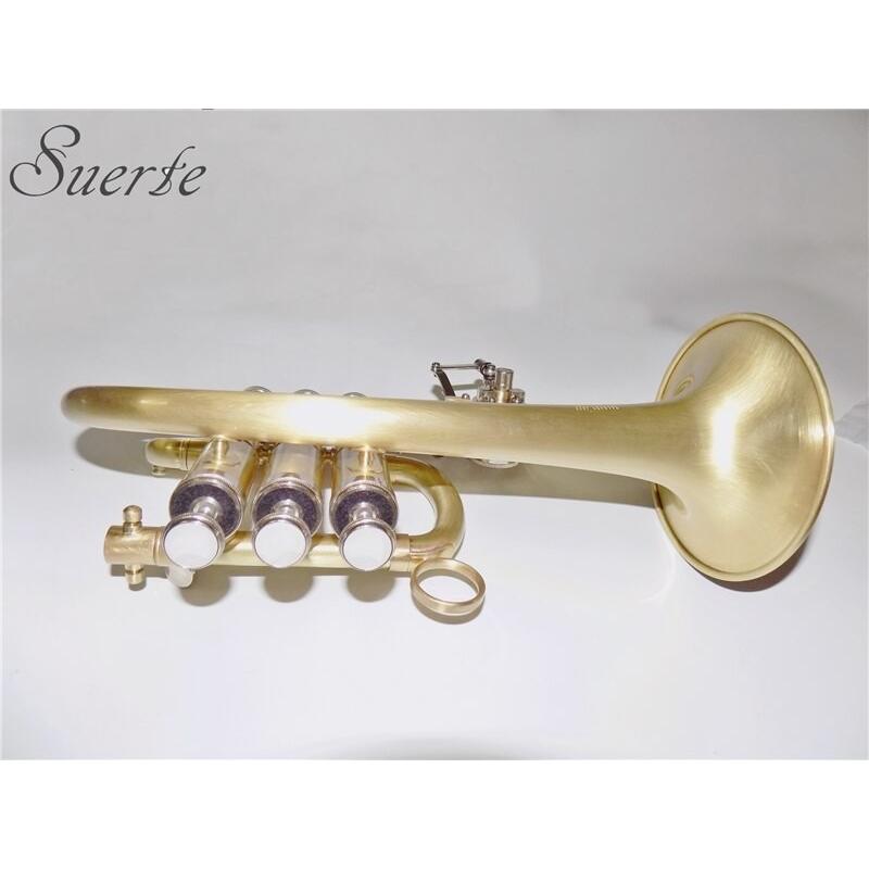 Bb/Aピッコロトランペット楽器ステンレスピストントランペットブラシ仕上げケース付き Nickel plated NMF00914206