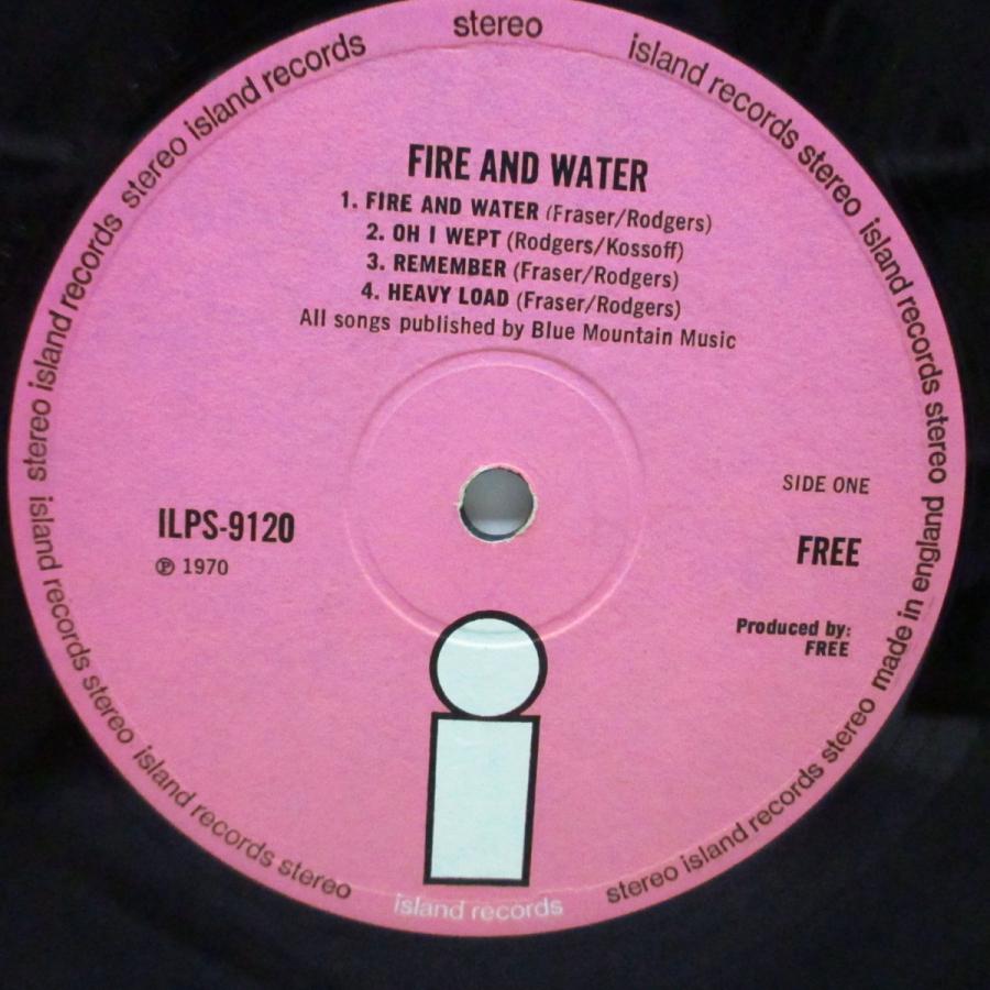 FREE fire and Water UKオリジナル　レーベル　 FREE-Fire And Water (UK オリジナル LP/テクスチャーラベ) : TIME
