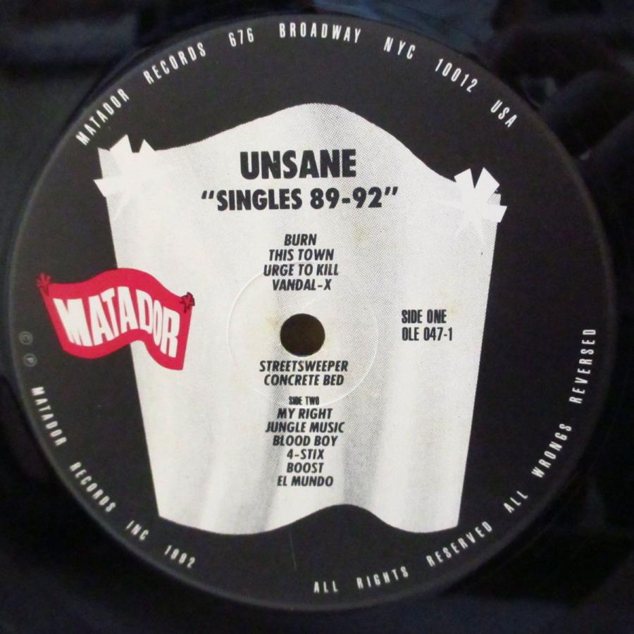 UNSANE(アンセイン)-Singles 89-92 (US 限定 LP+ソフト紙インナー) 