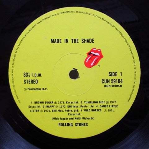 ROLLING STONES-Made In The Shade (UK 70's Reissue/CUN-59104)｜tbr002｜03
