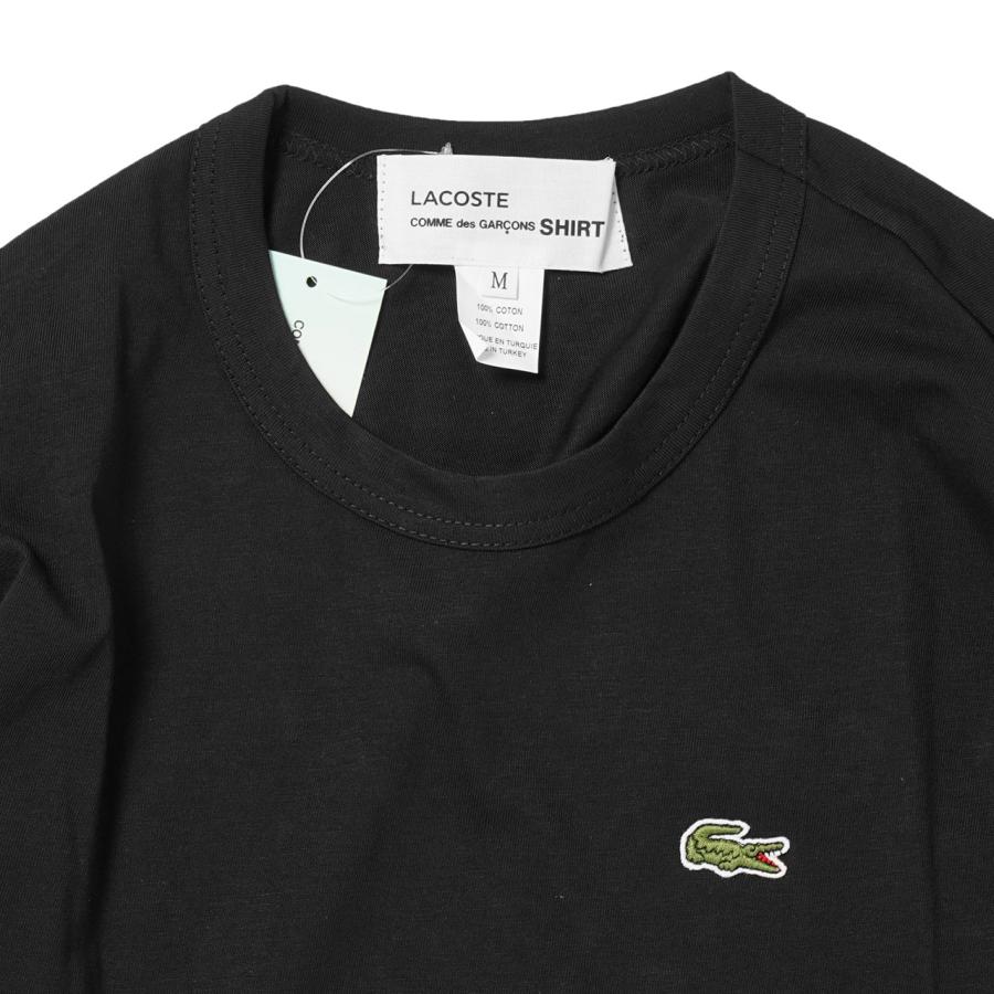 コムデギャルソン ラコステ ロンT 長袖 ロングTシャツ COMME des GARCONS cotton LACOSTE print コラボ White Black｜tbstore｜03