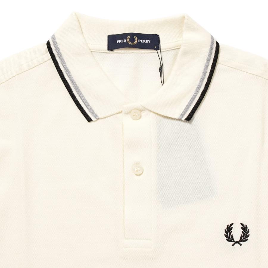 FRED PERRY グレー ポロシャツ m3600 FRED PERRY フレッドペリー ツインティップラインポロシャツ