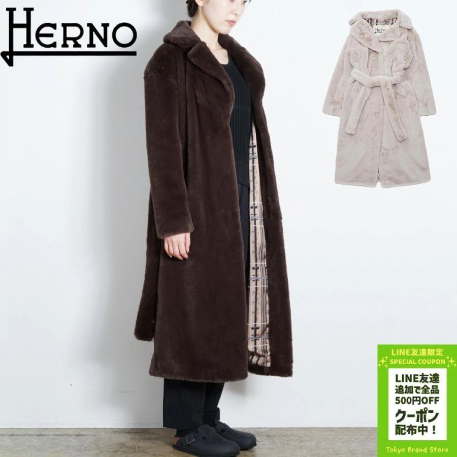 コート レディース HERNO ヘルノ CA0409D コート フェイクファーコート