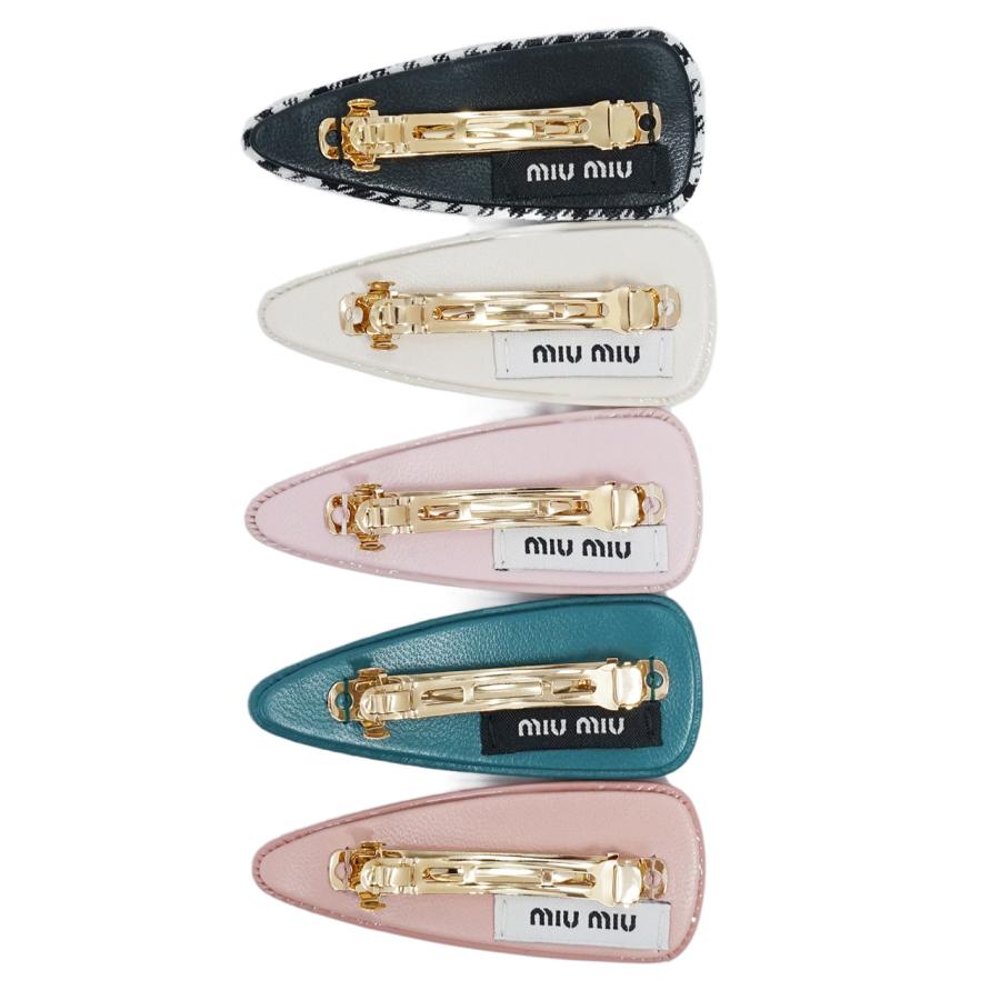 miu miumiu ミュウミュウ パテントレザー ヘアクリップ ヘア miu miumiu ミュウミュウ パテントレザー ヘアクリップ ヘア