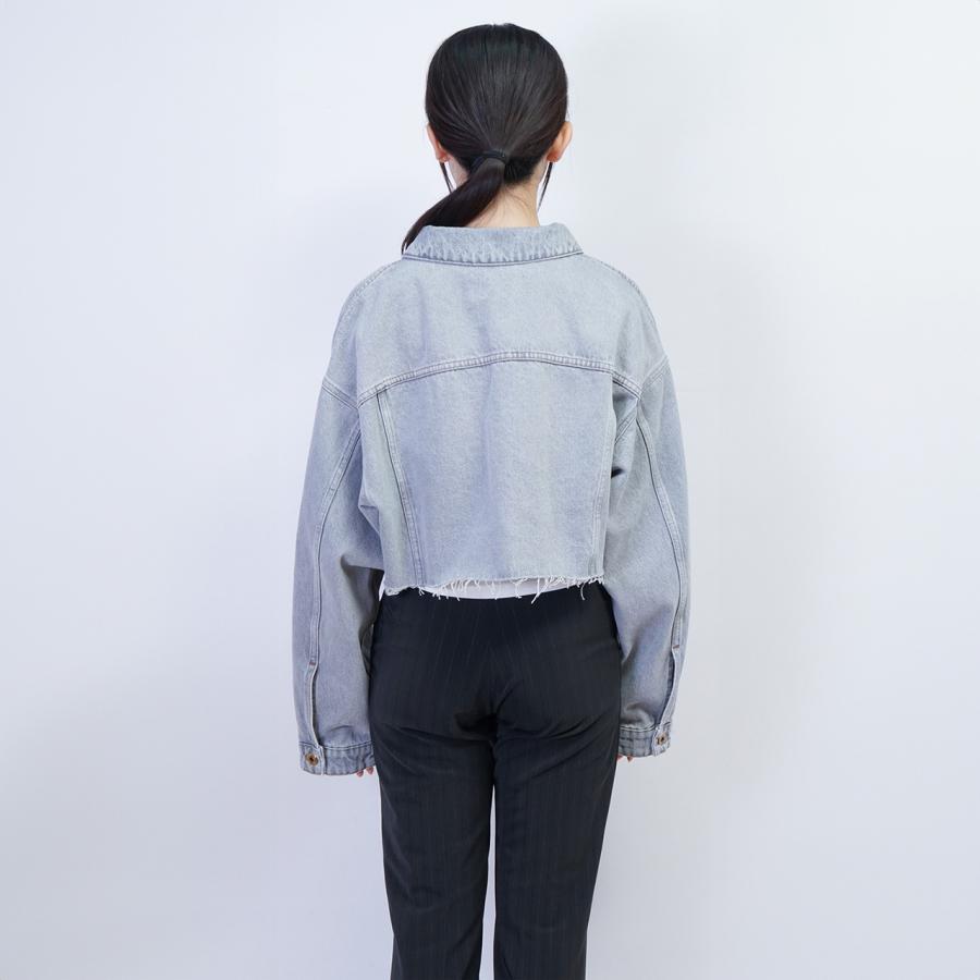 miu miumiu ミュウミュウ GWB148 GREY DENIM JACKET 刺繍 miu miumiu ミュウミュウ GWB148 GREY DENIM JACKET 刺繍