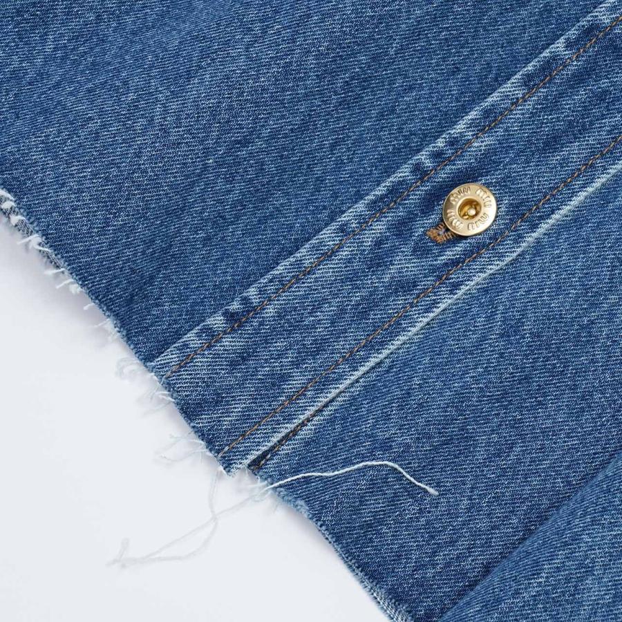 miu miu（ミュウミュウ） GWB186S232 DENIM JACKET 刺繍 ブルーデニム