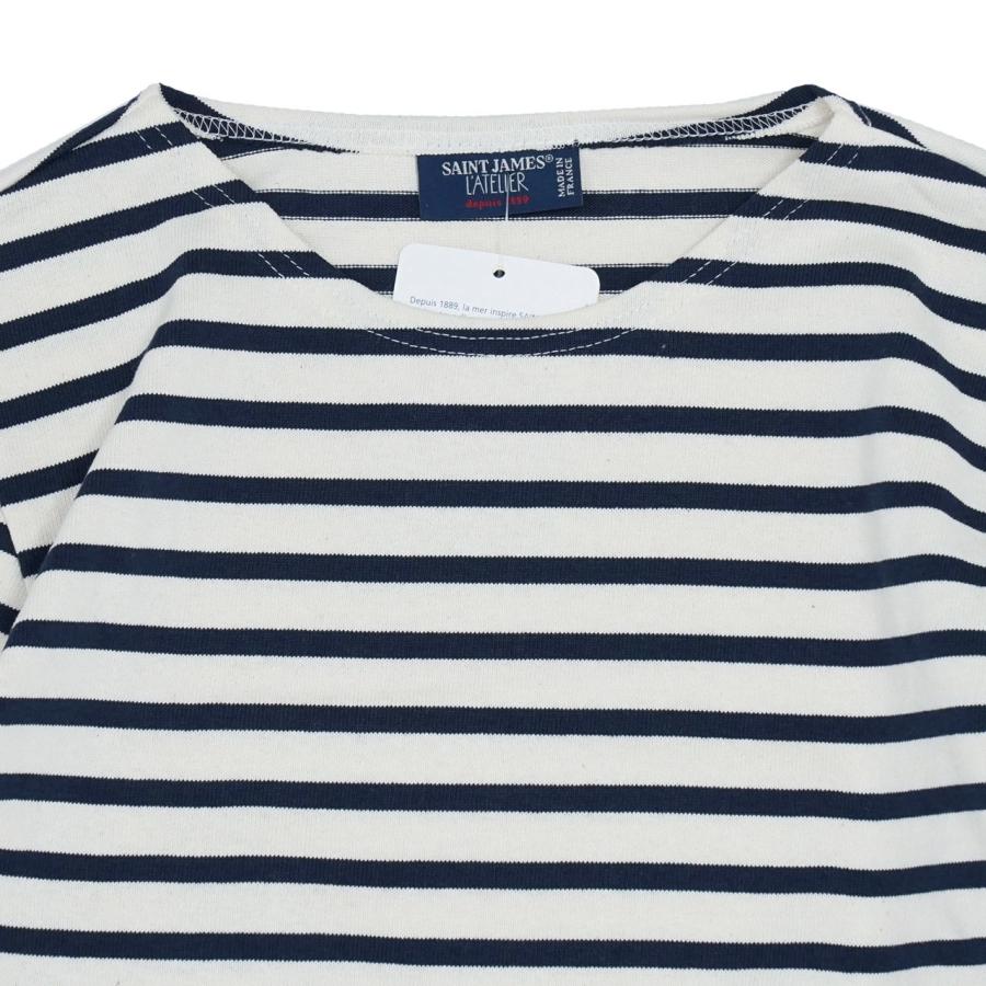 SAINT JAMES - SAINT JAMES セントジェームス 長袖 Tシャツ ロンT 無地 MERID MOD R COUD 0407 エルボーパッチ バスクシャツ レディース ユニセックス メンズ Veget Ecu Marine SAINT JAMES（セントジェームス） 長袖 Tシャツ ロンT 無地 SAINT