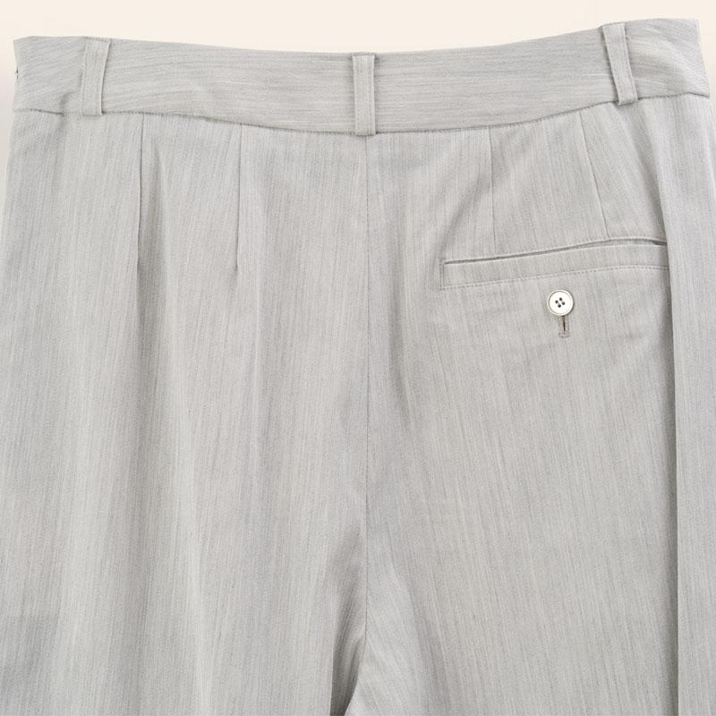 シニアレディースファッション ガウチョ パンツ ワイド コットン