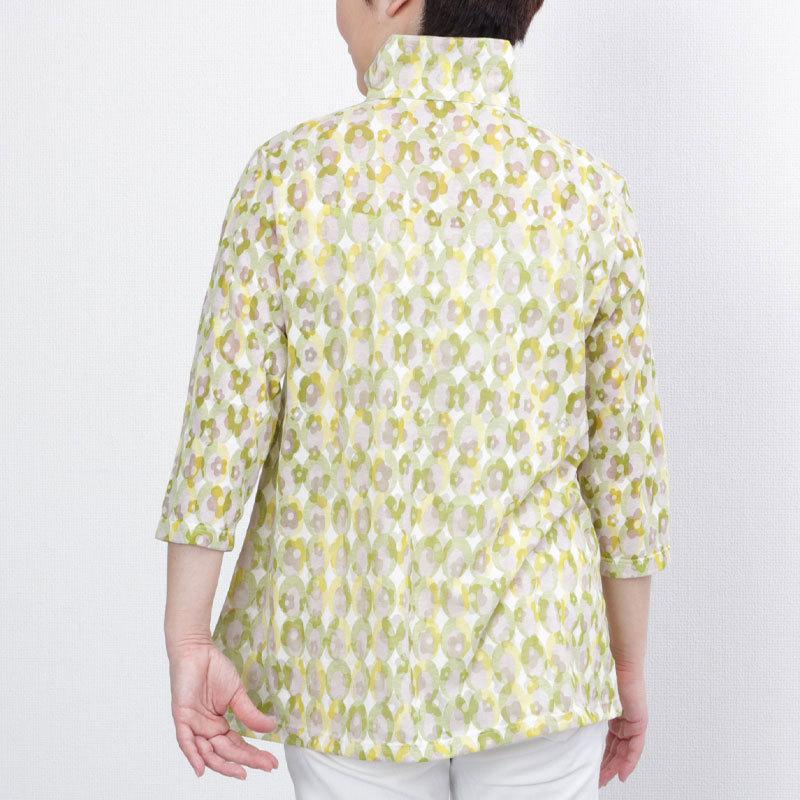 正規逆輸入品 60代 ミセスファッション 春夏 七分袖 綿100 日本製 藍染手刺し子ブラウス 70代 職人技 高級感 軽くやわらか 80代 シャツ ブラウス Www Williamssound Com