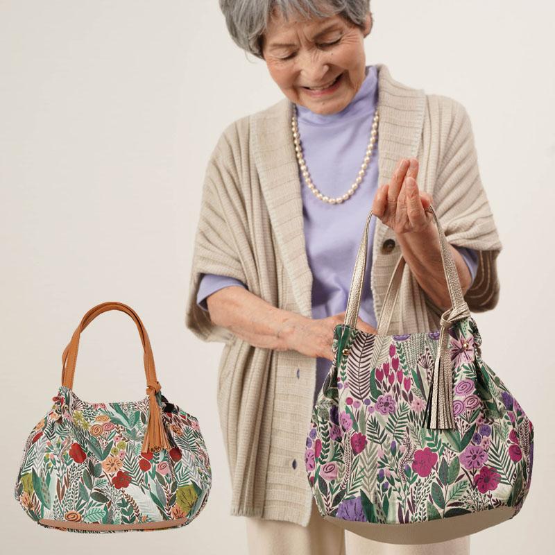 レディース シニア 80代 70代 60代 高齢者 婦人 おばあちゃん 誕生日 プレゼント 女性 バッグ 鞄 おしゃれ ボタニカル花柄 ...