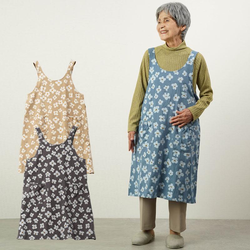 エプロン レディース シニア 服 80代 70代 60代 高齢者 婦人服 女性