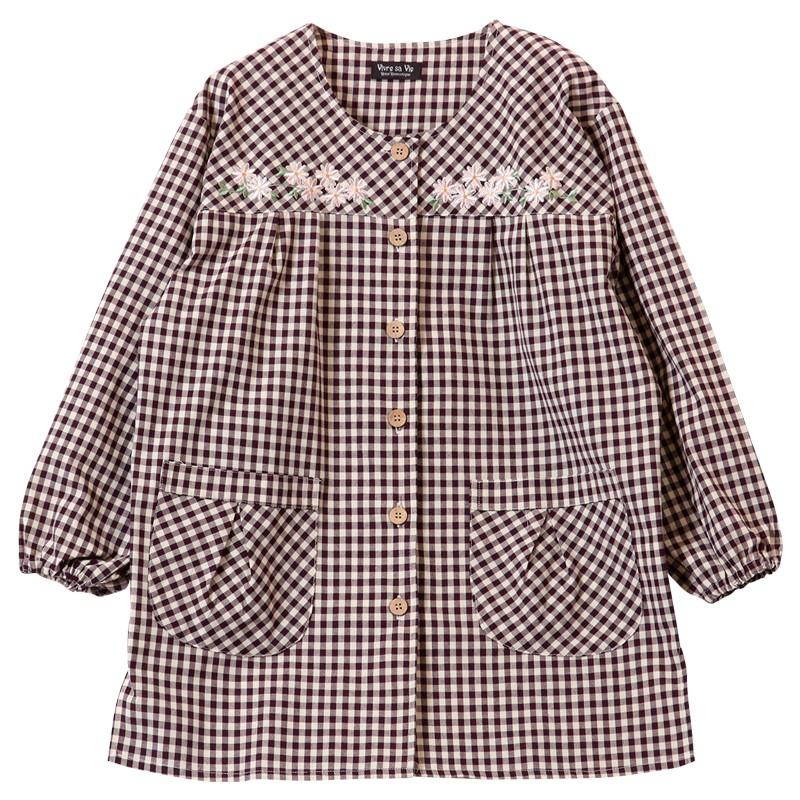 スモック 大人用 ギンガムチェック かわいい 花 刺繍 割烹着 春夏 シニアファッション 70代 80代 60代 婦人 レディース おばあちゃん服 Cjs Fo2 Nw 30 Tcマート シニアファッション 通販 Yahoo ショッピング