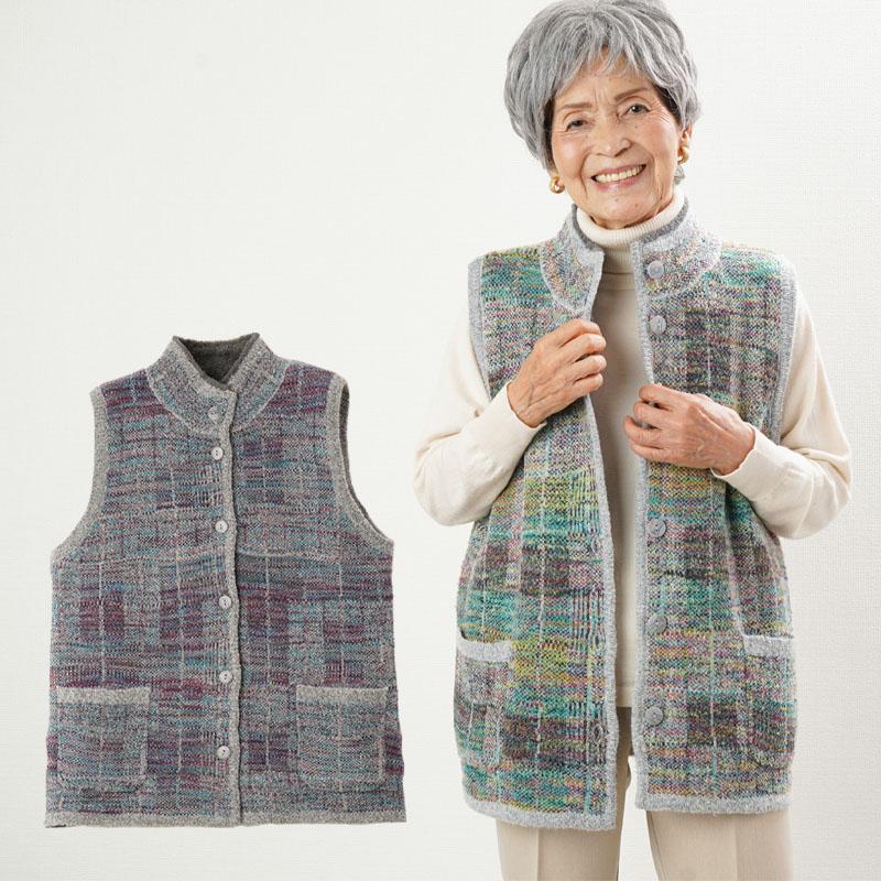 【新品・未使用品】 DO!family 裏毛ブロードベストシャツ 全1色】ベスト(ドットブロックチェック) FV36125-9 | 事務服