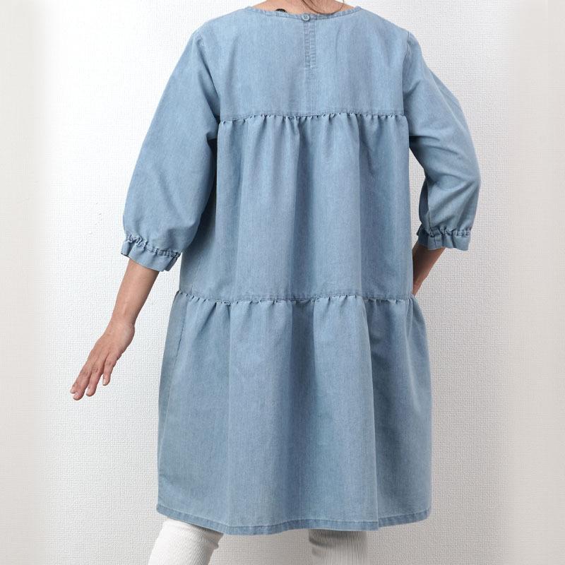 シニア服 80代 70代 60代 レディース 婦人服 高齢者 おばあちゃん デニムティアードギャザーチュニック 誕生日 プレゼント |  | 12