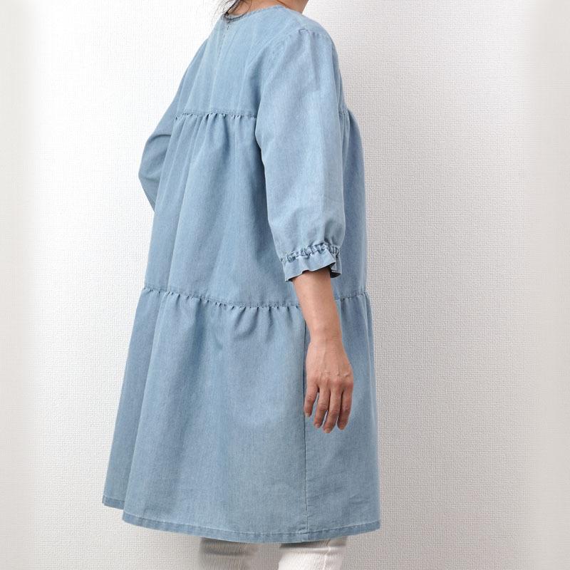 シニア服 80代 70代 60代 レディース 婦人服 高齢者 おばあちゃん デニムティアードギャザーチュニック 誕生日 プレゼント |  | 11
