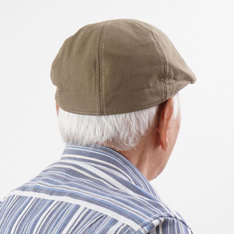 再度お値下げしました。45rハンチング帽子 麻100％ 変わり織り ハンチングマルゼ