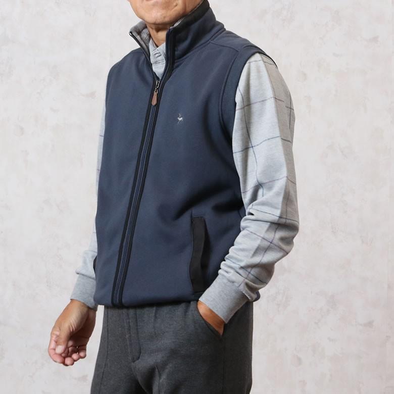 シニア ベスト メンズ 70代 80代 男性 服 ファッション 旅行 裏ボアジップアップベスト 秋冬 暖かい 敬老の日 プレゼント