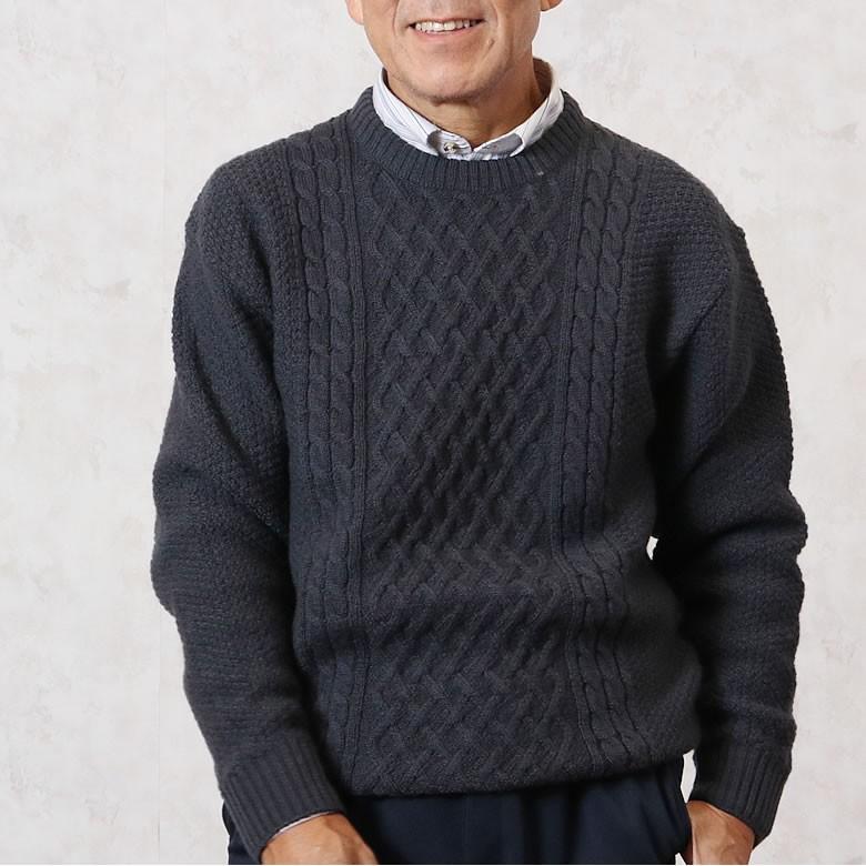 シニア メンズ ファッション ウール100 ケーブルセーター 秋冬 70代 80代 60代 シニア 服 男性 紳士服 おじいちゃん お年寄り 高齢者 Csk 1607 Tcマート シニアファッション 通販 Yahoo ショッピング