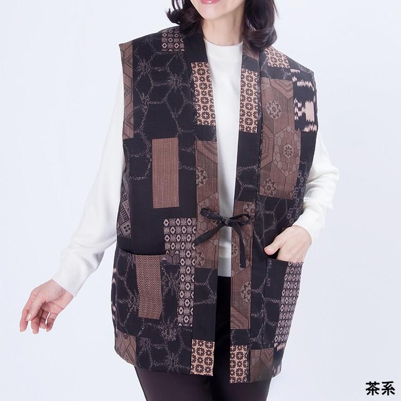 シニア ベスト レディース 70代 80代 女性 服 ファッション プレゼント 和柄裏キルトあったかロングベスト 秋冬 暖か Csk Tcマート シニア服 シルバーカー 通販 Yahoo ショッピング