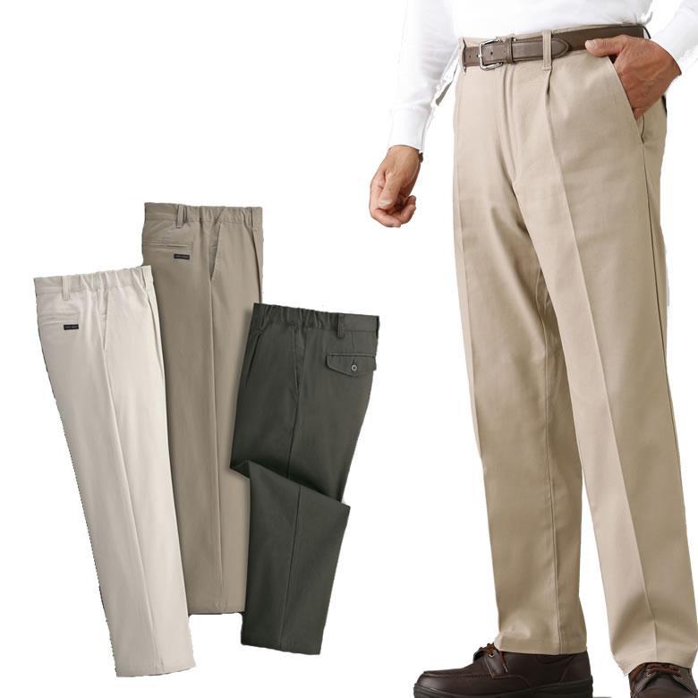 吸汗速乾楽らく ストレッチチノパンツ 3色組 チノパン パンツ ズボン メンズ 紳士服 シニア 男性 グレー ネイビー ベージュ ウエストゴム 紺色 薄茶色 無地 ロゴ シンプル シニアファッション 40代 50代 60代 70代 80代 90代 父の日 お父さん 春物 夏物 春夏　fri　p26956 シニア メンズ ファッション らくらくストレッチチノパンツ3色組 80代