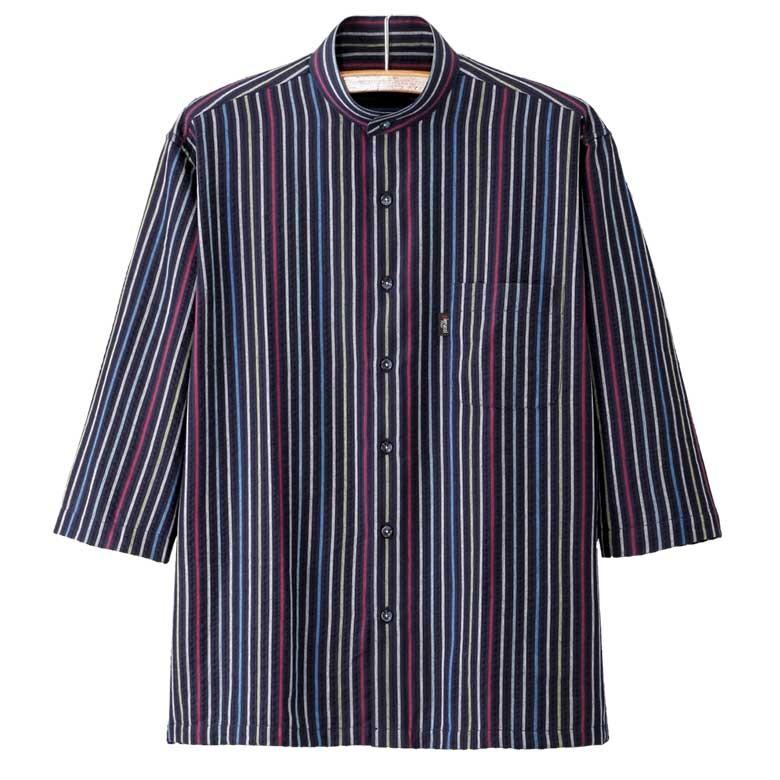 シニア メンズ ファッション サッカー生地ストライプ柄7分袖シャツ２色組 70代 80代 60代 シニア 服 男性 紳士服 おじいちゃん お年寄り 父の日 プレゼント Csk Gv 001 Tcマート シニア服 シルバーカー 通販 Yahoo ショッピング