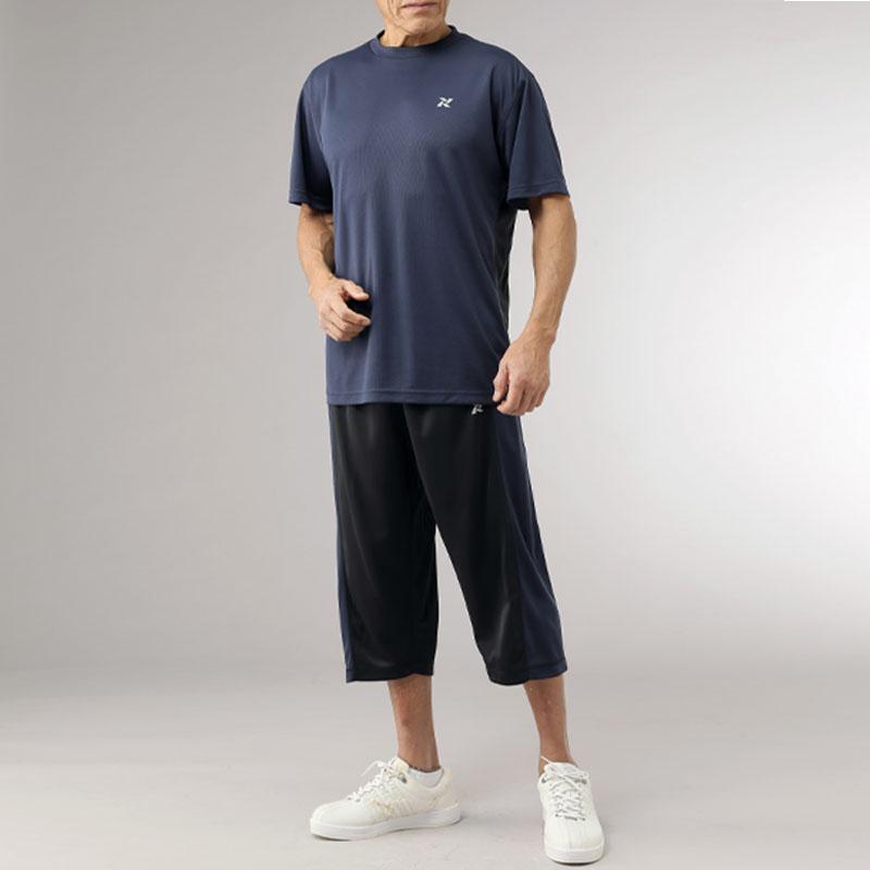 シニアファッション 80代 メンズ半袖Tシャツと七分丈パンツの吸汗速乾ホームウェア 2色組｜tc-mart｜06