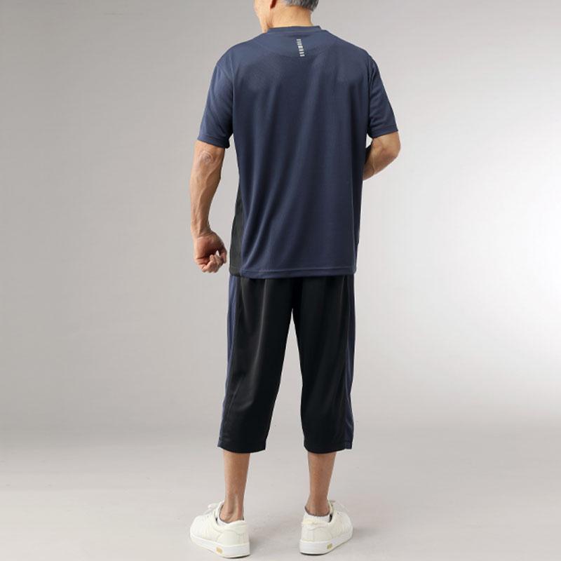 シニアファッション 80代 メンズ半袖Tシャツと七分丈パンツの吸汗速乾ホームウェア 2色組｜tc-mart｜07