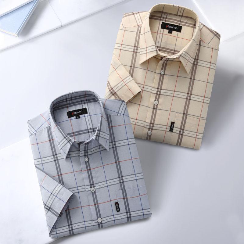 シニアファッション 前開き 半袖 シャツ 2色組 シニア 服 80代