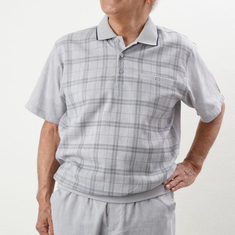 市場 シニアファッション 70代 上下セット 楊柳 80代 60代 春夏 ポロシャツとパンツ 90代 麻混 メンズ