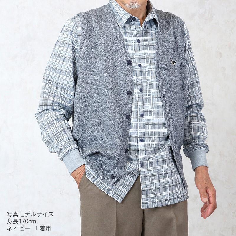 シニア ベスト メンズ 70代 80代 男性 服 ファッション プレゼント 旅行 ワンポイント地柄 コットン前開きベスト 春夏 Cuk Mt3 177 304 Tcマート シニアファッション 通販 Yahoo ショッピング