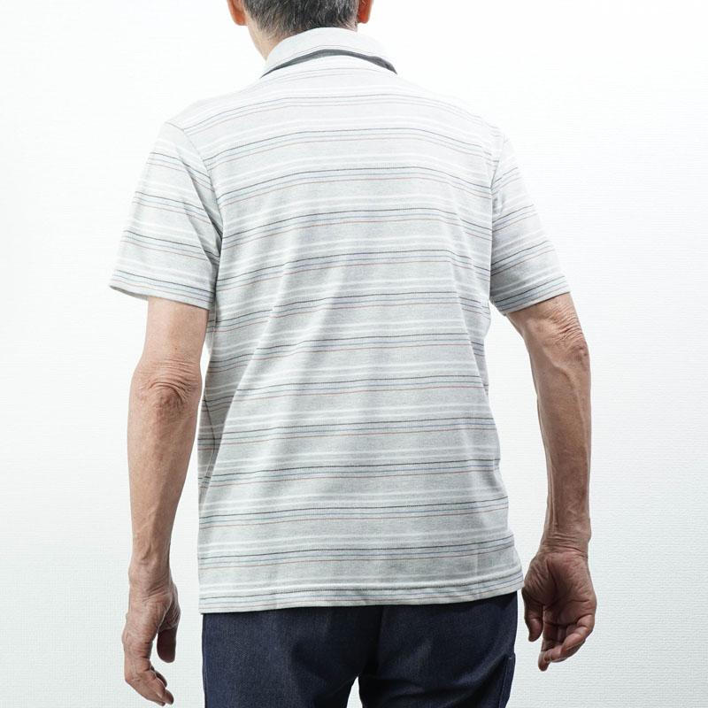 シニアファッション 80代 70代 メンズ おしゃれ麻混 ボーダー柄 シニアファッション 80代 70代 メンズ おしゃれ麻混 ボーダー柄