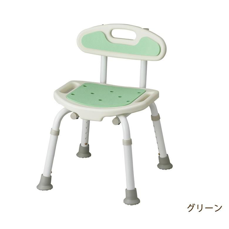 介護用品 風呂椅子 風呂いす・コンパクトカラフルシャワーチェア背付