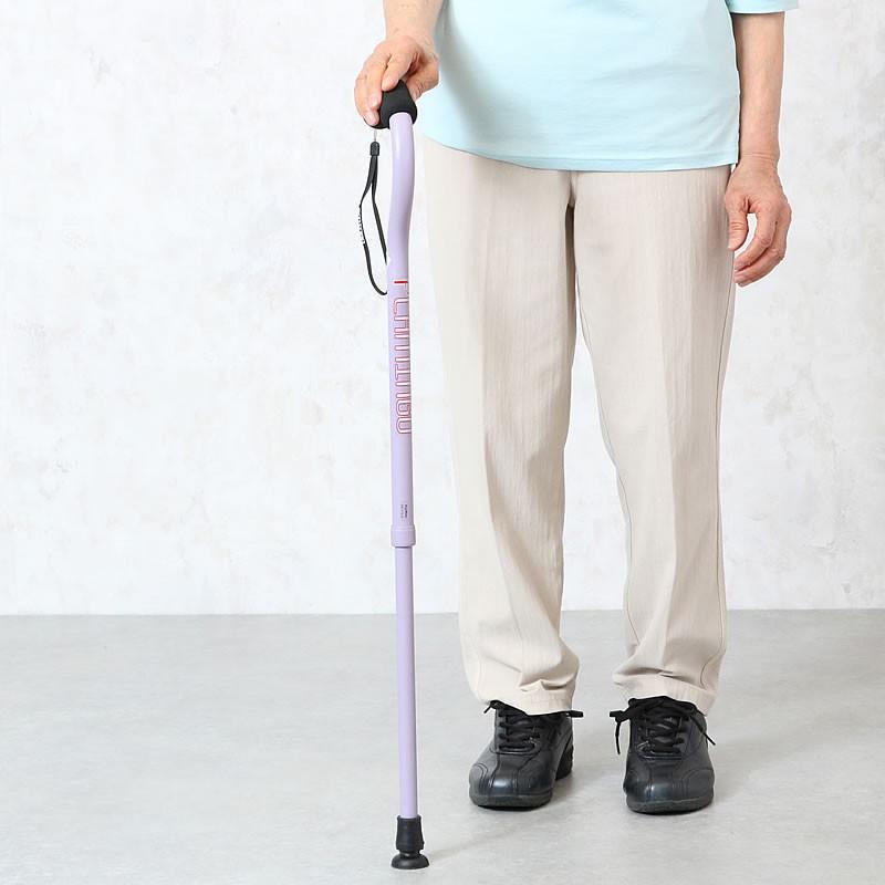 杖 軽量 女性 おしゃれ 伸縮 マグネシウム合金ステッキ フラミンゴN (日本製） 70代 80代 介護 おしゃれ 高齢者 老人 お年寄り