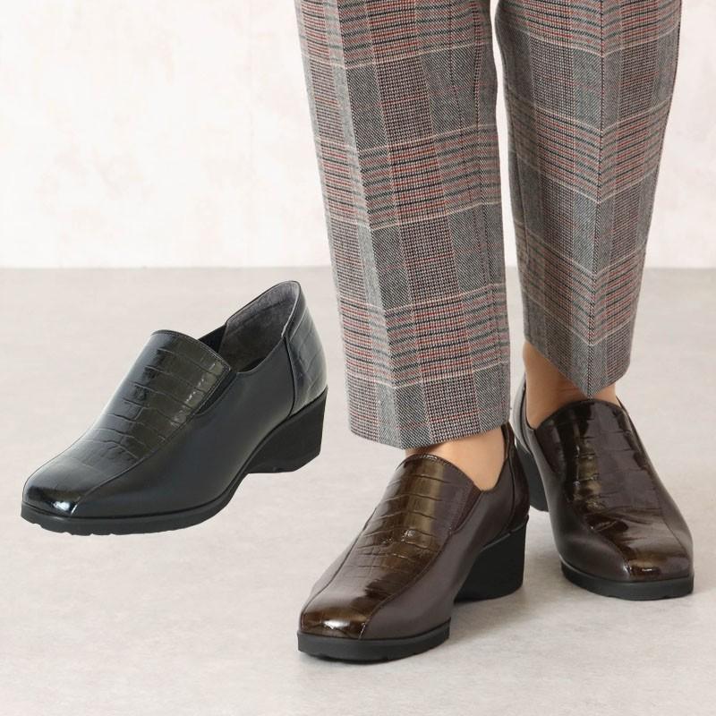 第一ネット 高齢者 おしゃれな靴 履きやすい コンフォート 小さいサイズあり 本革レザー 型押しエナメル エレガントスリッポンシューズ パンプス シニアファッション 70代 80代 60代 高齢者 靴 婦人 レディース 敬老の日 プレゼント シューズ Headshotsbar Com