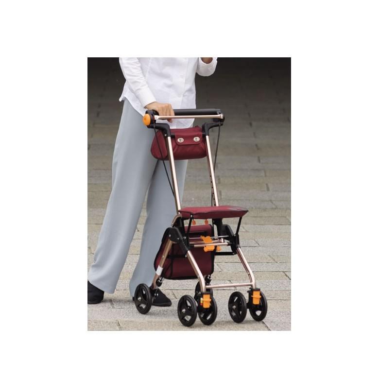 折りたたみ シルバーカー ブラック・オレンジ 楽天市場】シルバーカー（カラーオレンジ）（移動・歩行支援用品｜介護