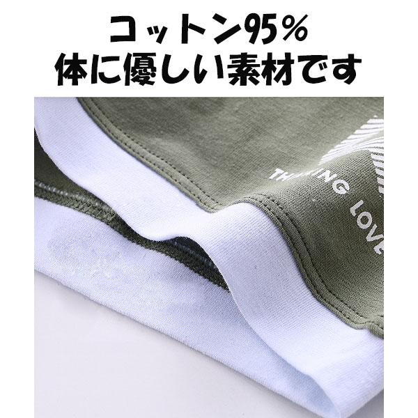 ボクサーパンツ メンズ 下着 ローライズ ボクサーブリーフ おしゃれ お洒落 綿 コットン ライン 4枚セット | ブランド登録なし | 03