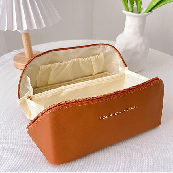 在庫処分 化粧ポーチ メイクポーチ バニティポーチ メイクボックス コスメポーチ 大きめ 大容量 トラベルポーチ レザー 仕切り付き | ブランド登録なし | 11