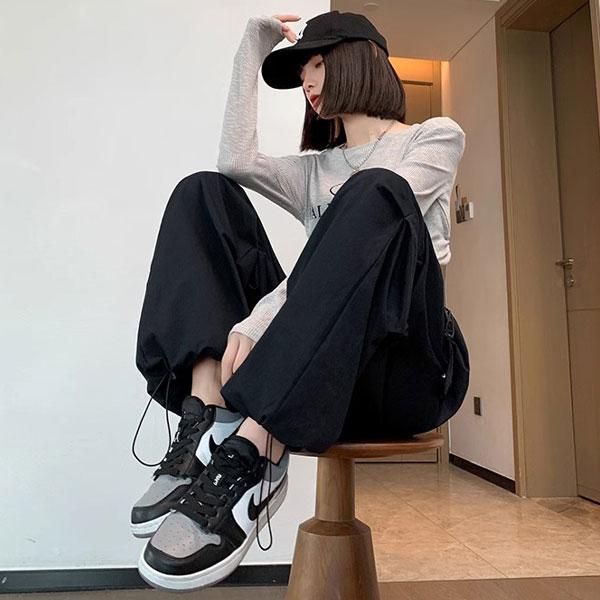 カーゴパンツ レディース パラシュートパンツ ワイドパンツ ワーク