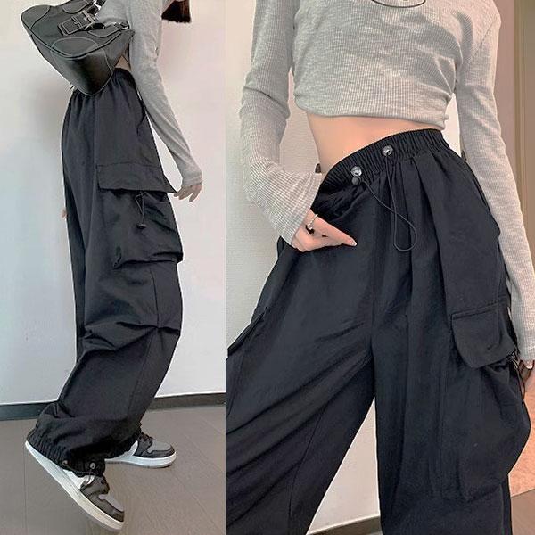 カーゴパンツ レディース パラシュートパンツ ワイドパンツ ワーク