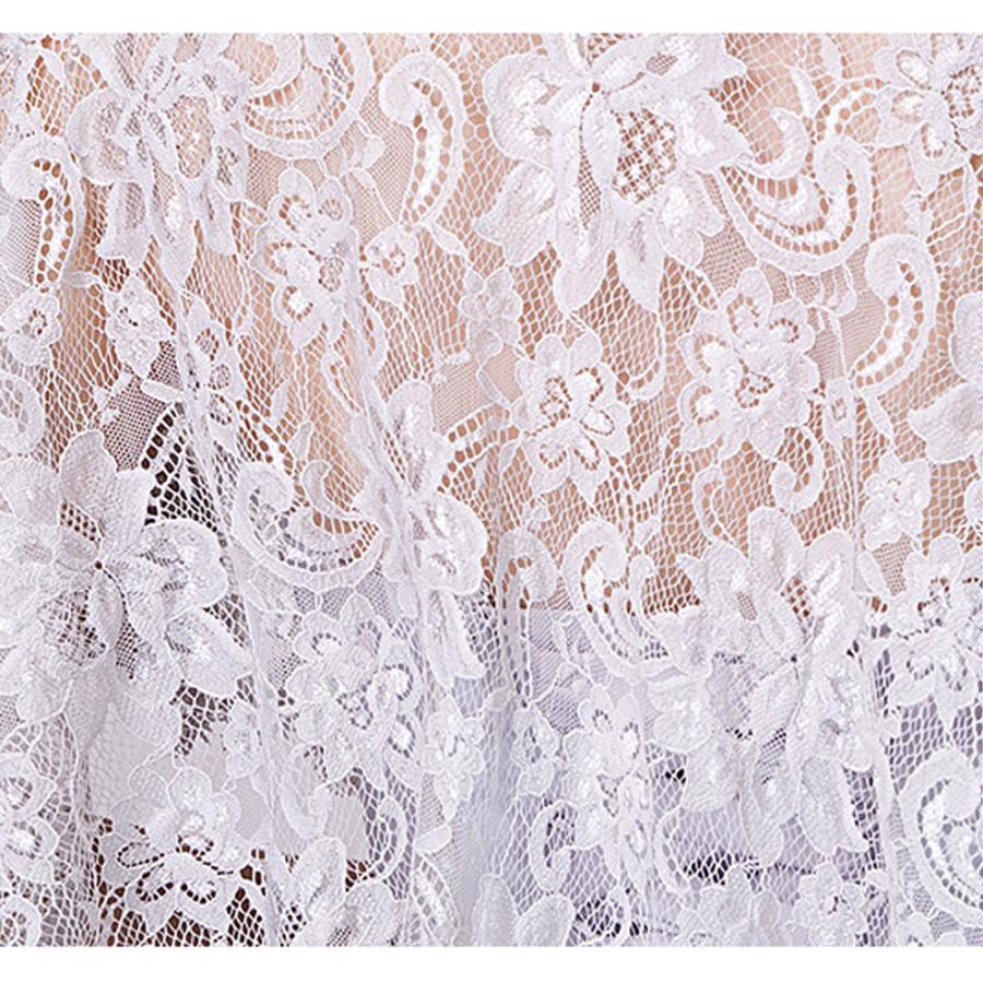 レースケープ 白 ホワイト ドレス 結婚式 パーティー 二の腕カバー