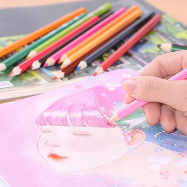 水彩色鉛筆 48色 色鉛筆 セット 塗り絵 水彩画 水性 お絵かき 色