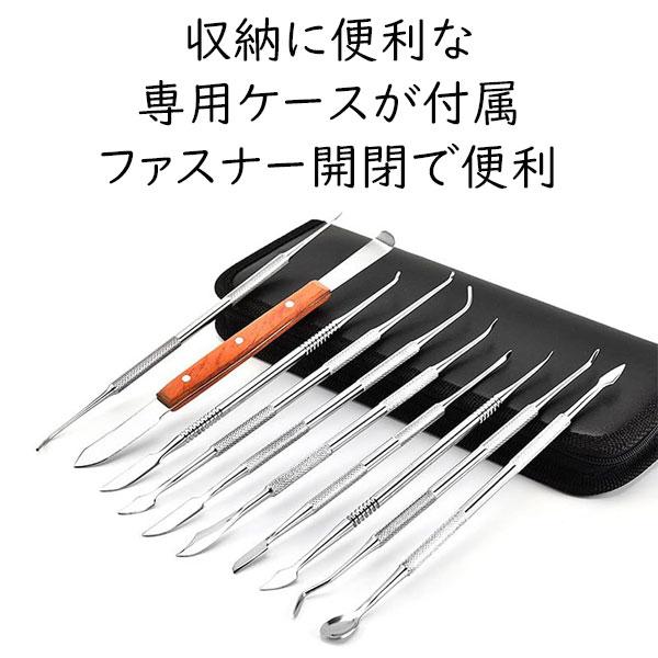 スパチュラ 粘土細工 ヘラ セット ステンレス製 パテ 陶芸 工具 ツール 造形 模型 フィギュア モールディング | ブランド登録なし | 04