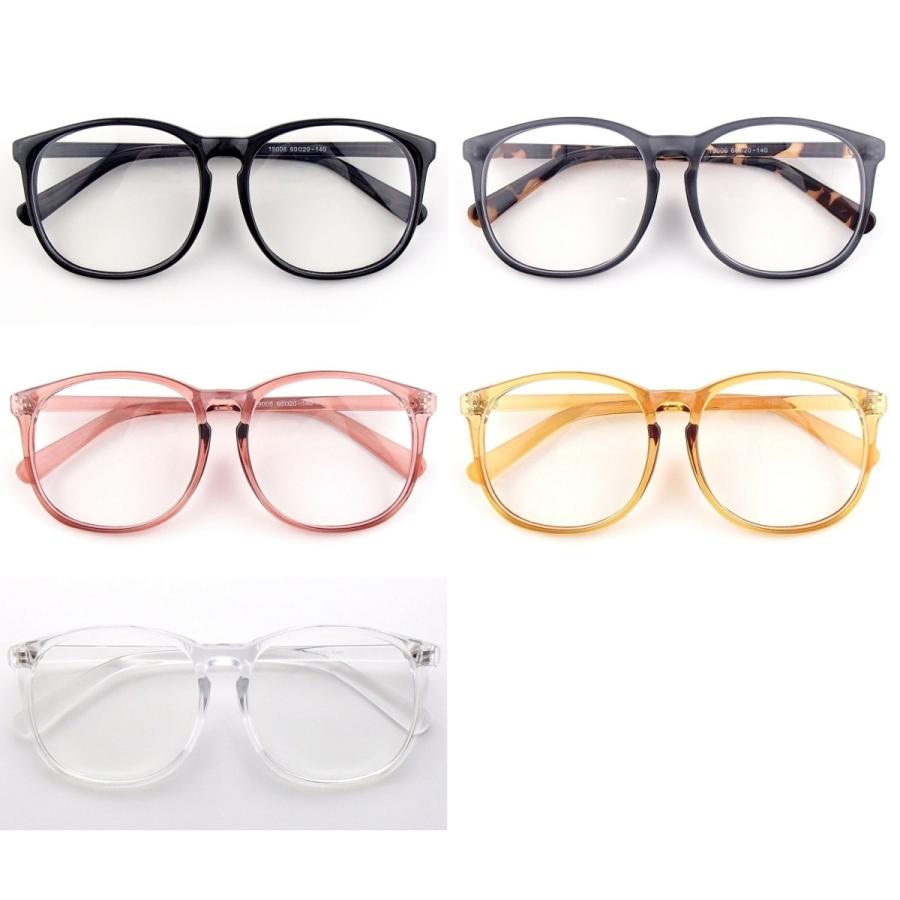 ビッグウェリントン 伊達メガネ Type-N メンズ レディース 男女兼用