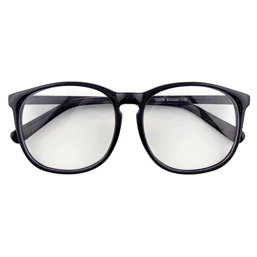 ビッグウェリントン 伊達メガネ Type-N メンズ レディース 男女兼用