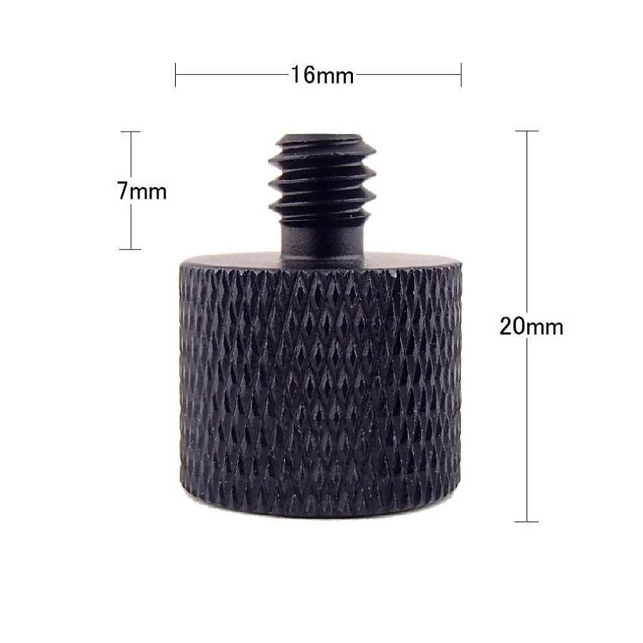 2個セット・ブラック）カメラネジ変換アダプター 1/4オスー3/8メス