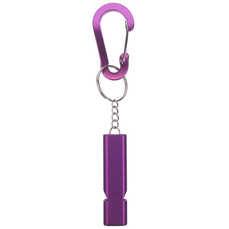 ホイッスル カラビナ付き キーホルダー アルミニウム 笛 防犯 防災