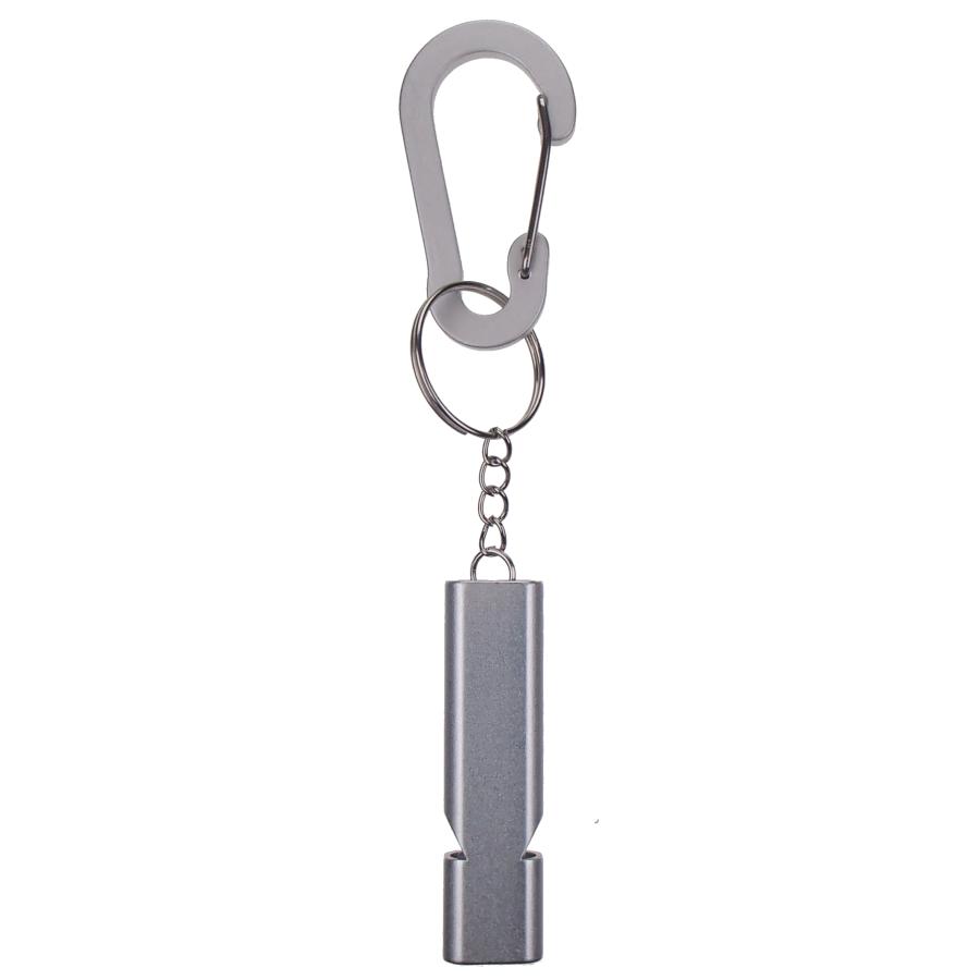 ホイッスル カラビナ付き キーホルダー アルミニウム 笛 防犯 防災