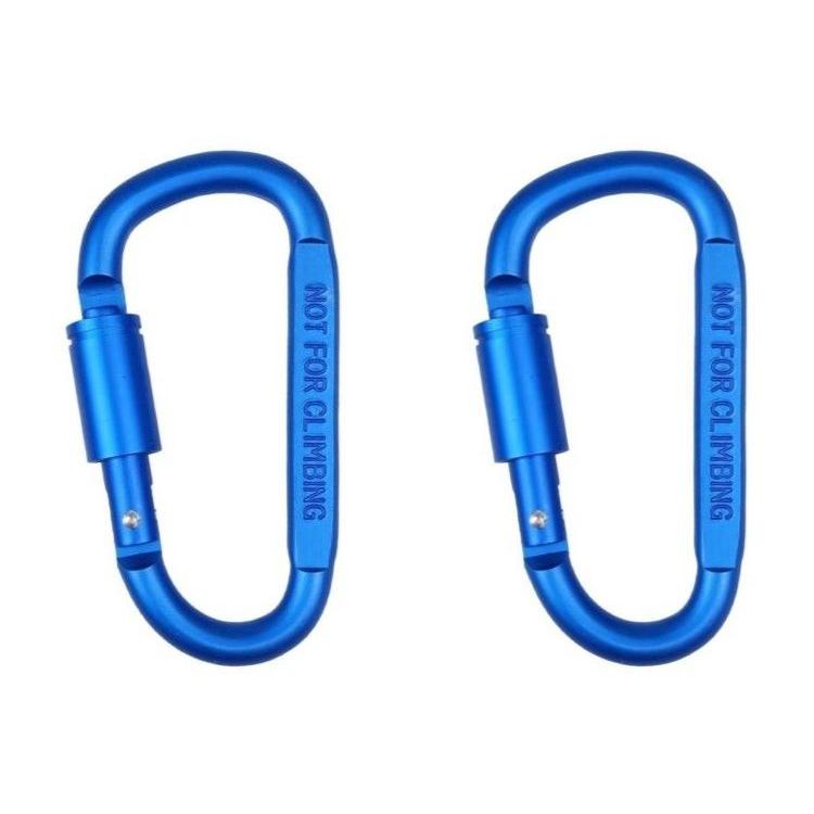 2個セット】 Dリング ロックカラビナ D型 ロック付き