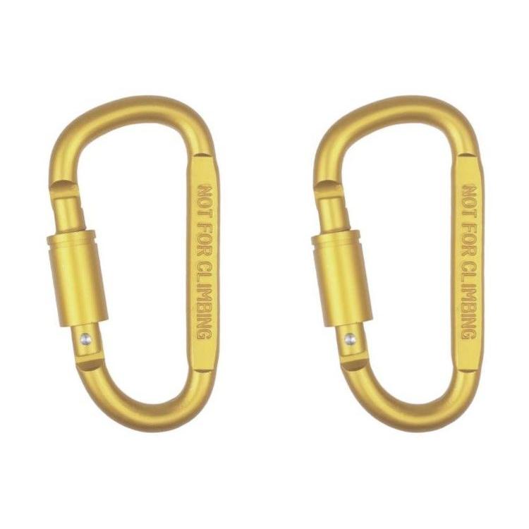 2個セット】 Dリング ロックカラビナ D型 ロック付き キーホルダー